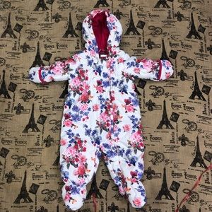 R 1881 By S.Rothschild Floral Hooded Puffer Jumper Size 12 month